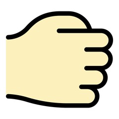 Poster - hand gesture friend icon. outline hand gesture friend vector icon color flat isolated