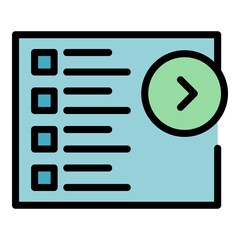 Poster - Interface icon. Outline Interface vector icon color flat isolated