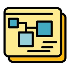 Poster - Scheme interface icon. Outline Scheme interface vector icon color flat isolated