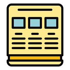 Poster - Software interface icon. Outline Software interface vector icon color flat isolated