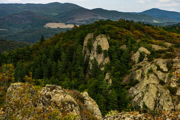 Rural Caucasus mountain landscape