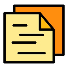 Poster - Storage paper interface icon. Outline Storage paper interface vector icon color flat isolated