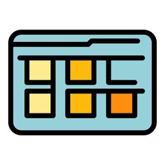 Poster - Selection interface icon. Outline Selection interface vector icon color flat isolated