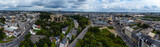 Fototapeta Sawanna - Aerial view around the City Luxembourg on a cloudy day in Summer.