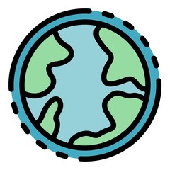 Poster - Modern global interface icon. Outline Modern global interface vector icon color flat isolated