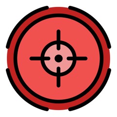 Poster - Scope target icon. Outline scope target vector icon color flat isolated