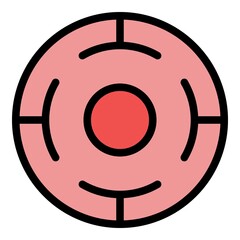 Poster - Crosshair icon. Outline crosshair vector icon color flat isolated