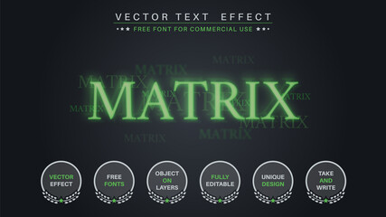 Matrix - Editable Text Effect, Font Style