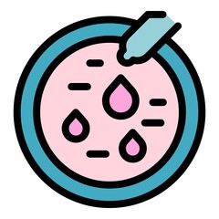 Poster - scientist experiment icon. outline scientist experiment vector icon color flat isolated