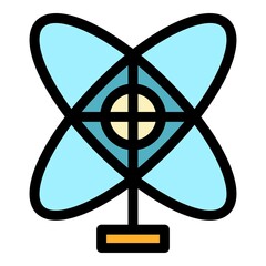 Wall Mural - perpetual motion equipment icon. outline perpetual motion equipment vector icon color flat isolated