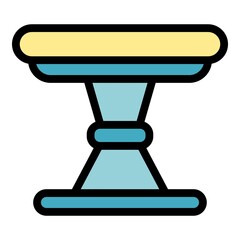 Poster - Kitchen table icon. Outline kitchen table vector icon color flat isolated