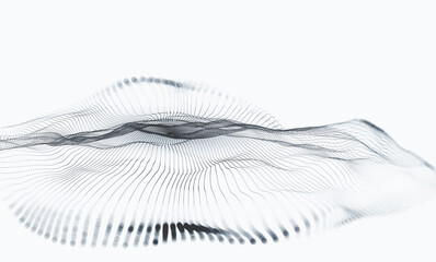 Poster - Digital mind concept. Abstract cyber synthetics 3D illustration. Interior poster in black and white style