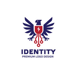 Wall Mural - Eagle Tech Logo Template Design Vector