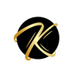letter K logo in circle