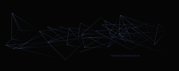 Aufkleber - Connection background. Network concept with dots and lines. Vector illustration