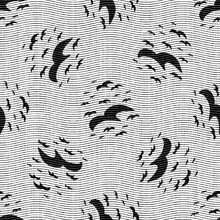 Seamless Seagull Black White Woven Herringbone Style Texture. Two Tone 50s Monochrome Pattern. Modern Textile Weave Effect. Masculine Broken Line Repeat Jpg Print. 
