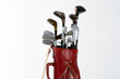 golf clubs on white background