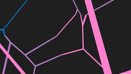Poster - Abstract broken lines on a black background. Rendering.