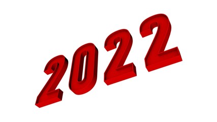 Poster - Volumetric 2022 on a white background. Rendering.