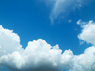 Poster - Sunny day with white clouds