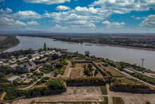 Aerial View Of The Old And New Fortress Of Komarno Komarom The Largest Military Fortification In Central Europe On Two Sides Of The Danube River
