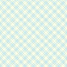 Sky Blue Diagonal Plaid Tartan Textured Seamless Pattern Design