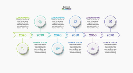 Business data visualization. timeline infographic icons designed for abstract background template