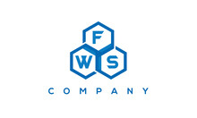 FWS Three Letters Creative Polygon Hexagon Logo