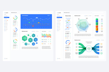 vector set of infographics for dashboard
