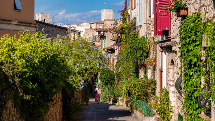 Wall Mural - Street view of Antibes, France