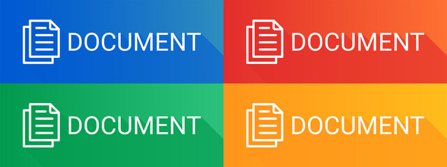 Poster - Document icon. Paper document page icon vector element.