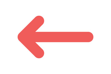 Aufkleber - Backward icon. Red arrow to the left icon.