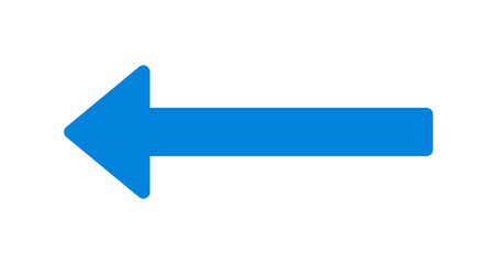 Aufkleber - Arrow to the left icon. Previous symbol vector illustration.