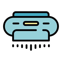 Poster - conditioner air purifier icon. outline conditioner air purifier vector icon color flat isolated