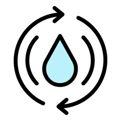 Poster - water energy icon. outline water energy vector icon color flat isolated