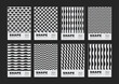 Set of minimalist geometric posters. Cool simple abstract pattern vector design. Modern monochrome backgrounds.