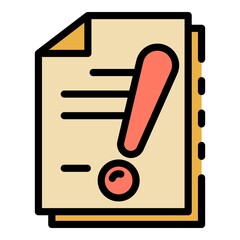 Sticker - Startup documents icon. Outline startup documents vector icon color flat isolated