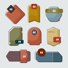 Poster - Vector quote frame with flat geometric shapes template. 