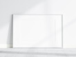© vnmockup - minimalist white frame mockup on white background