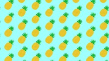 Pineapple Illustration Pattern 4K Background Animation. パイナップルのパターンイラストアニメーション 4K 背景素材