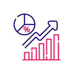 Growth vector 2 colour icon style illustration. EPS 10 file