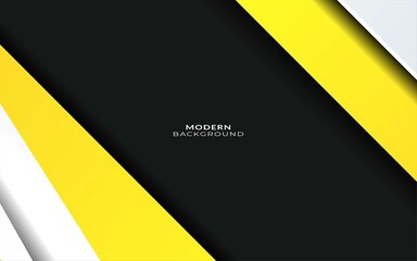 Wall Mural - Modern stylish yellow background with paper cut effect.