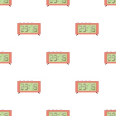 Poster - Retro digital table clock pattern seamless background texture repeat wallpaper geometric vector