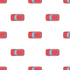 Poster - Red car top view pattern seamless background texture repeat wallpaper geometric vector