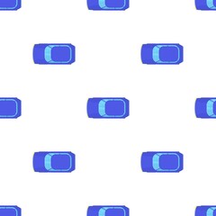 Poster - Blue car top view pattern seamless background texture repeat wallpaper geometric vector