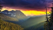 Mount Rainier At Sunset