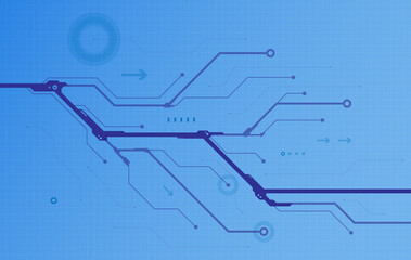 Poster - Vector circuit board background technology. illustration