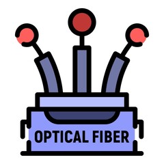 Poster - Speed cable icon. Outline speed cable vector icon color flat isolated