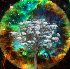 Wall Mural - The clouds tree