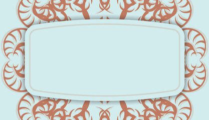 aquamarine banner with coral mandala and logo patch